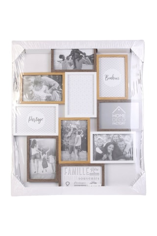 Fotolijst 10 Foto's 10 x 15 cm - Bruin en Wit