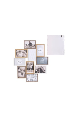 Fotolijst 10 Foto's 10 x 15 cm - Bruin en Wit
