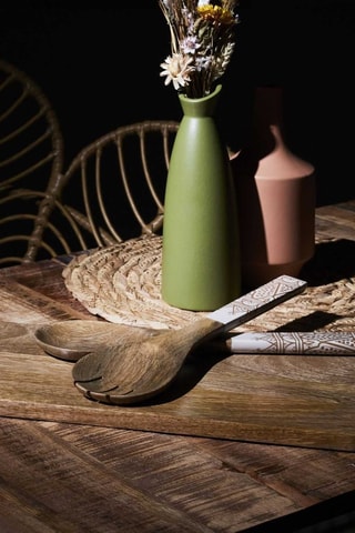 Mangohouten Slabestek Dune Terracotta