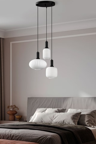 Candeeiro suspenso Asker - Preto - 3 x 40 W