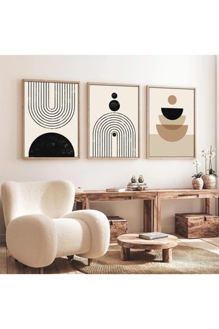 3 Houten Wanddecoraties - 50 x 70 cm