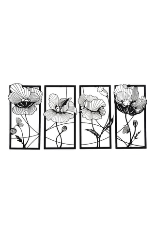 Wanddecoratie Blossom - 135 x 63 cm - Zwart