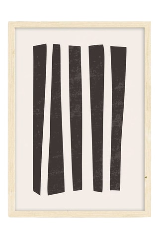 3 Houten Wanddecoraties- Zwart - 50 x 70 x 2 cm