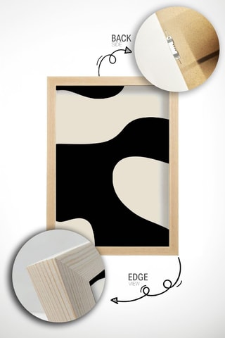 Houten Drieluik - Zwart - 50 x 70 cm