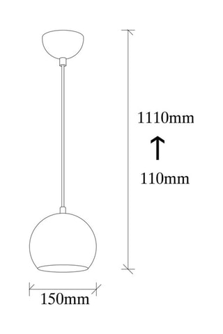 Candeeiro suspenso Berceste Dourado