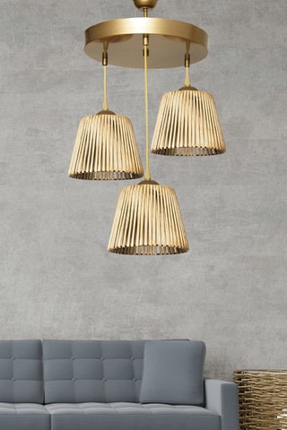 Hanglamp - Goudkleurig - 3 x 60 W