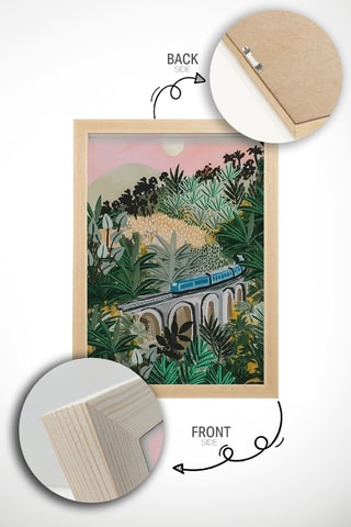 3 Houten Wanddecoraties- Roze - 33 x 48 x 2 cm