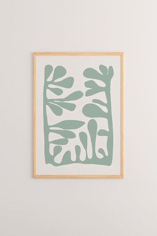 3 Houten Wanddecoraties- Groen - 33 x 48 cm