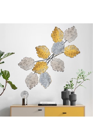 Acessório de parede decoração em metal - 117 x 2 x 57 cm