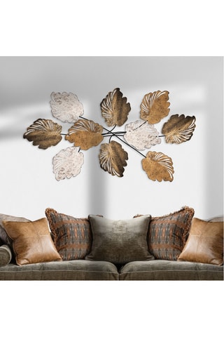 Acessório de parede decoração em metal - 117 x 2 x 57 cm