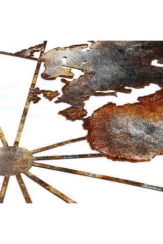 Decoração de parede World Map Large - 120 x 60 cm - Castanho