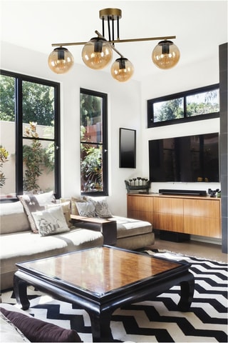 Candeeiro suspenso Oslo 4 - Dourado - 4 x 60 W