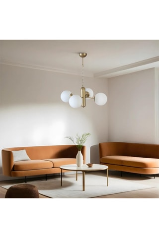 Candeeiro suspenso Bankok 4 - Dourado - 4 x 60 W