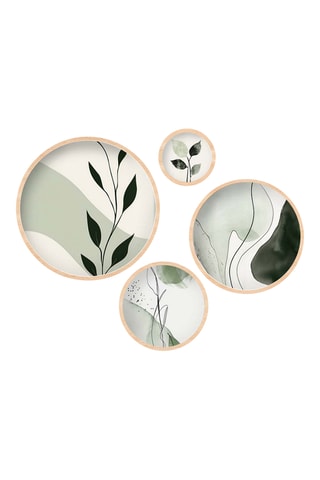 4 Houten Wanddecoraties - 45 x 45 cm / 36 x 36 cm / 27 x 27 cm / 18 x 18 cm