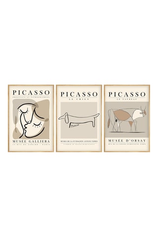3 Wanddecoraties Picasso - 50 x 35 cm