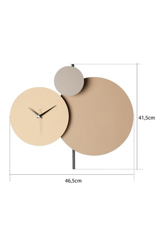 Wandklok - 48 cm - Beige