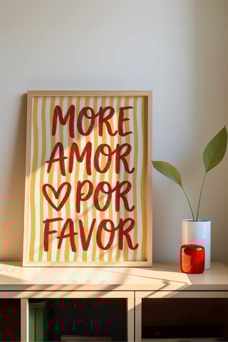 Houten Wanddecoratie - Geel - 33 x 48 cm