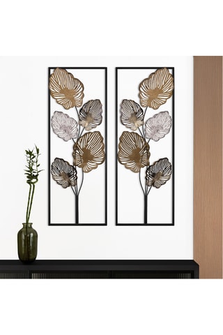 2 Wanddecoraties - 32 x 4 x 90 cm