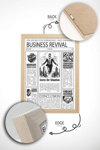 Quadro em madeira - Branco - 33 x 48 x 2 cm