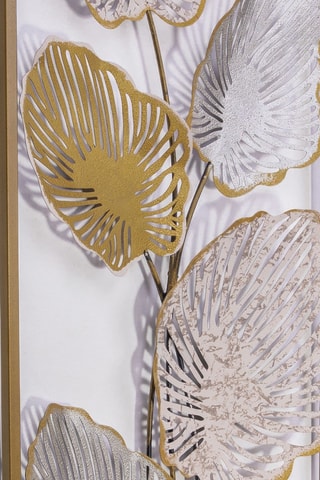 2 Decoratief Metalen Wandaccessoires - 32 x 4 x 90 cm