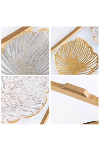 2 Decoratief Metalen Wandaccessoires - 32 x 4 x 90 cm