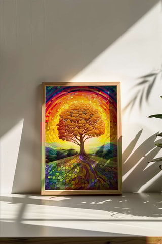 Quadro em madeira - Laranja - 33 x 48 x 2 cm