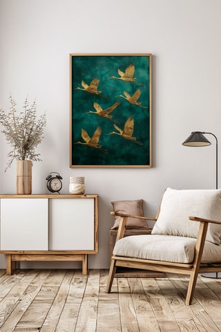 Houten Wanddecoratie - Groen - 33 x 48 cm