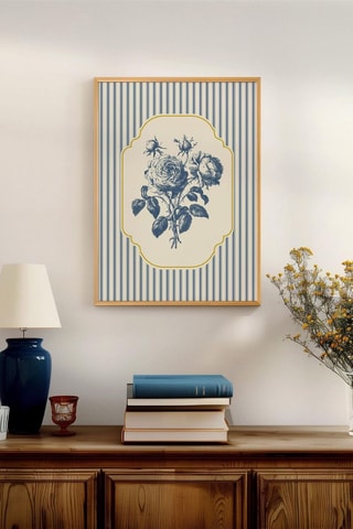 Houten Wanddecoratie - Blauw - 33 x 48 cm