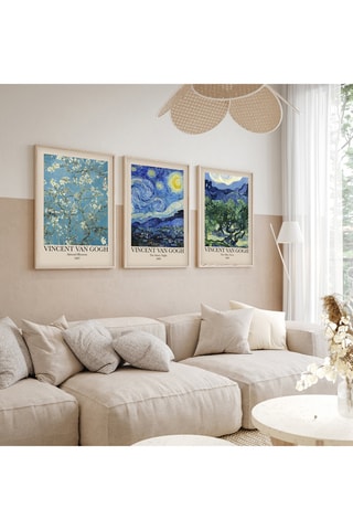 3 Wanddecoraties - Vincent Van Gogh - 50 x 70 cm