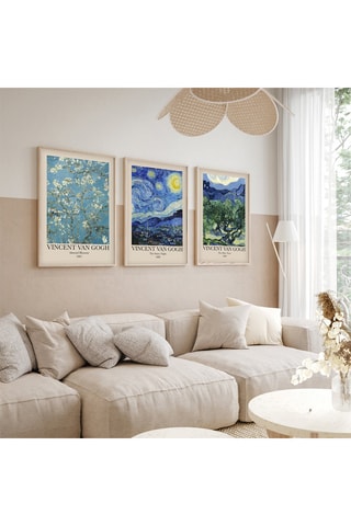 3 Wanddecoraties Vincent Van Gogh - 50 x 35 cm