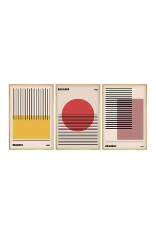 3 Wanddecoraties Bauhaus - 50 x 70 cm