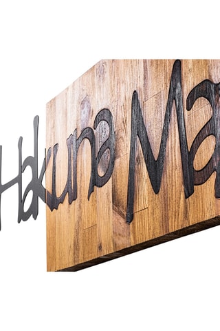 Wanddecoratie - 108 x 30 cm - Naturel en Zwart