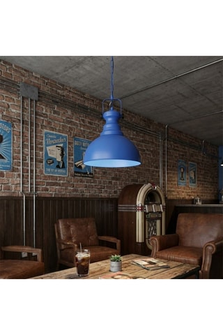 Hanglamp - Blauw - 40 W