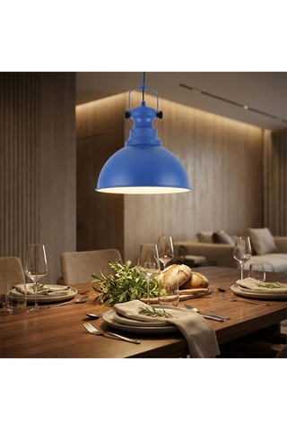 Hanglamp - Blauw - 40 W