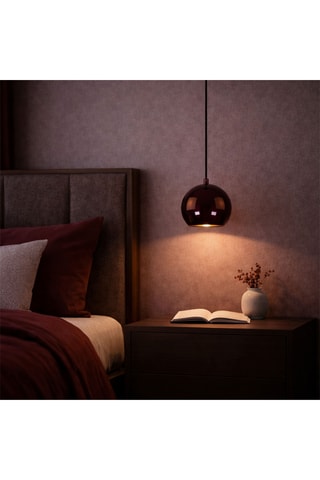 Hanglamp - Bordeauxrood - 40 W