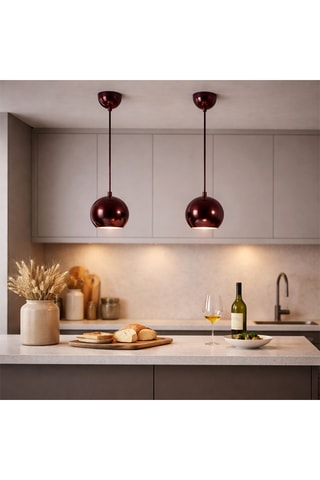 Hanglamp - Bordeauxrood - 40 W