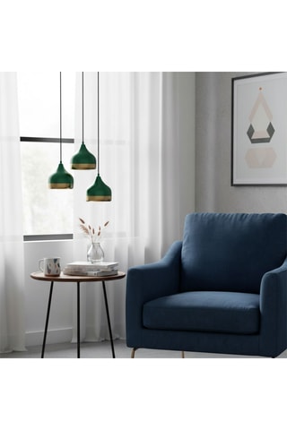 Hanglamp - Groen - 3 x 40 W