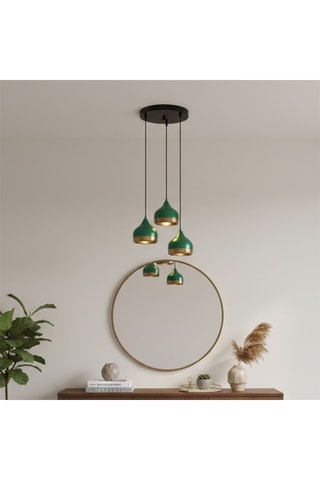 Hanglamp - Groen - 3 x 40 W