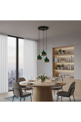 Hanglamp - Groen - 3 x 40 W