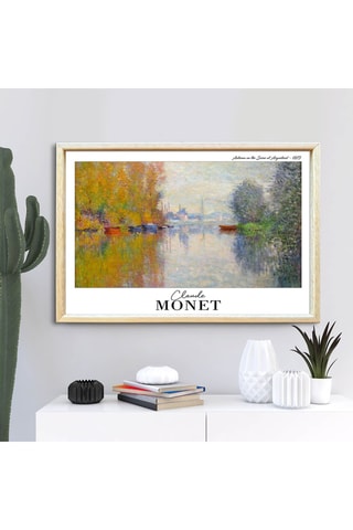 Wanddecoratie "La Seine à Argenteuil" Claude Monet - 42 x 62 cm