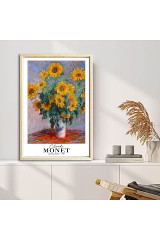 Wanddecoratie "Bouquet of Sunflowers" Claude Monet - 42 x 62 cm