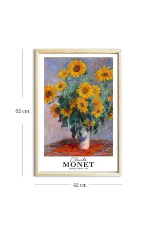 Wanddecoratie "Bouquet of Sunflowers" Claude Monet - 42 x 62 cm
