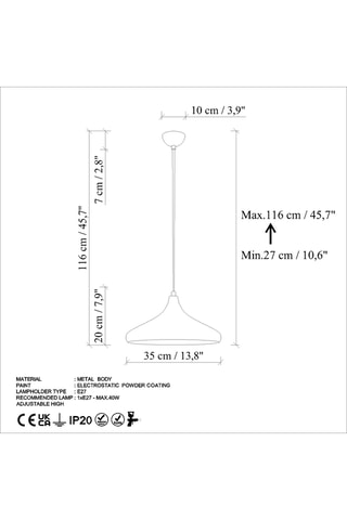 Hanglamp - Bruin - 40 W