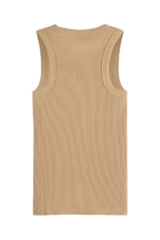 Débardeur en coton biologique - Beige