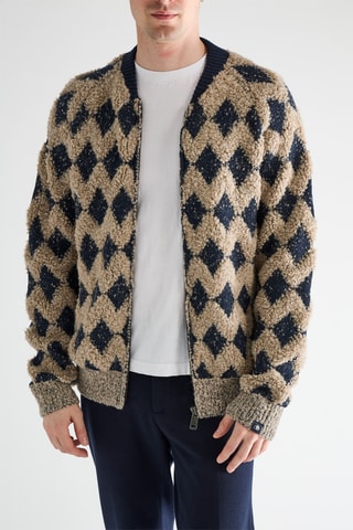 Gilet en laine et alpaga - Bleu marine