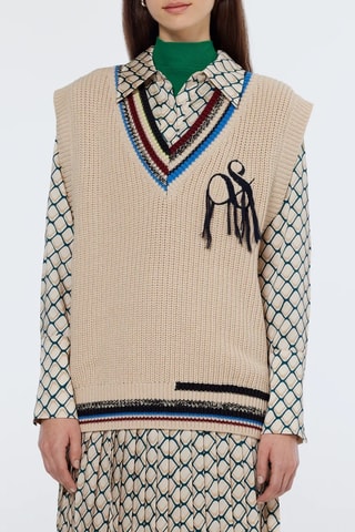 Pull sans manches - Beige