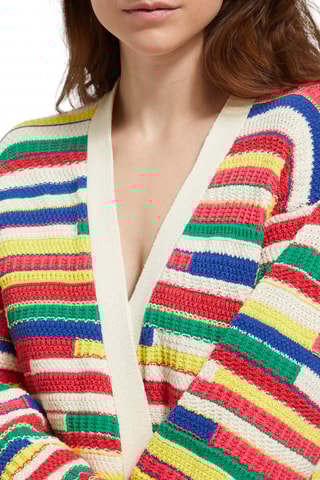 Gilet long - Rouge et vert