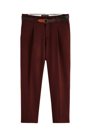 Chino loose en laine - Bordeaux