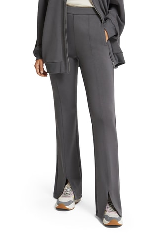 Pantalon flare taille haute - Gris