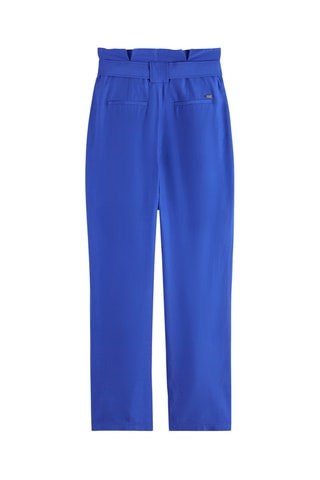 Pantalon straight taille haute - Bleu électrique